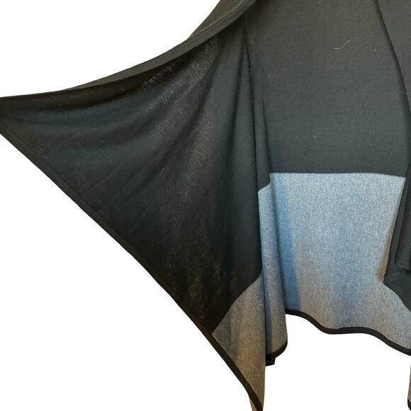 Smartwool Edgewood Wrap Sweater Shawl Cardigan Black Gray Color Block Size M - Picture 6 of 7